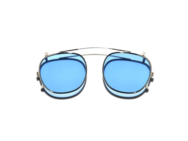 Moscot Sun Cliptosh gold celebrity blue